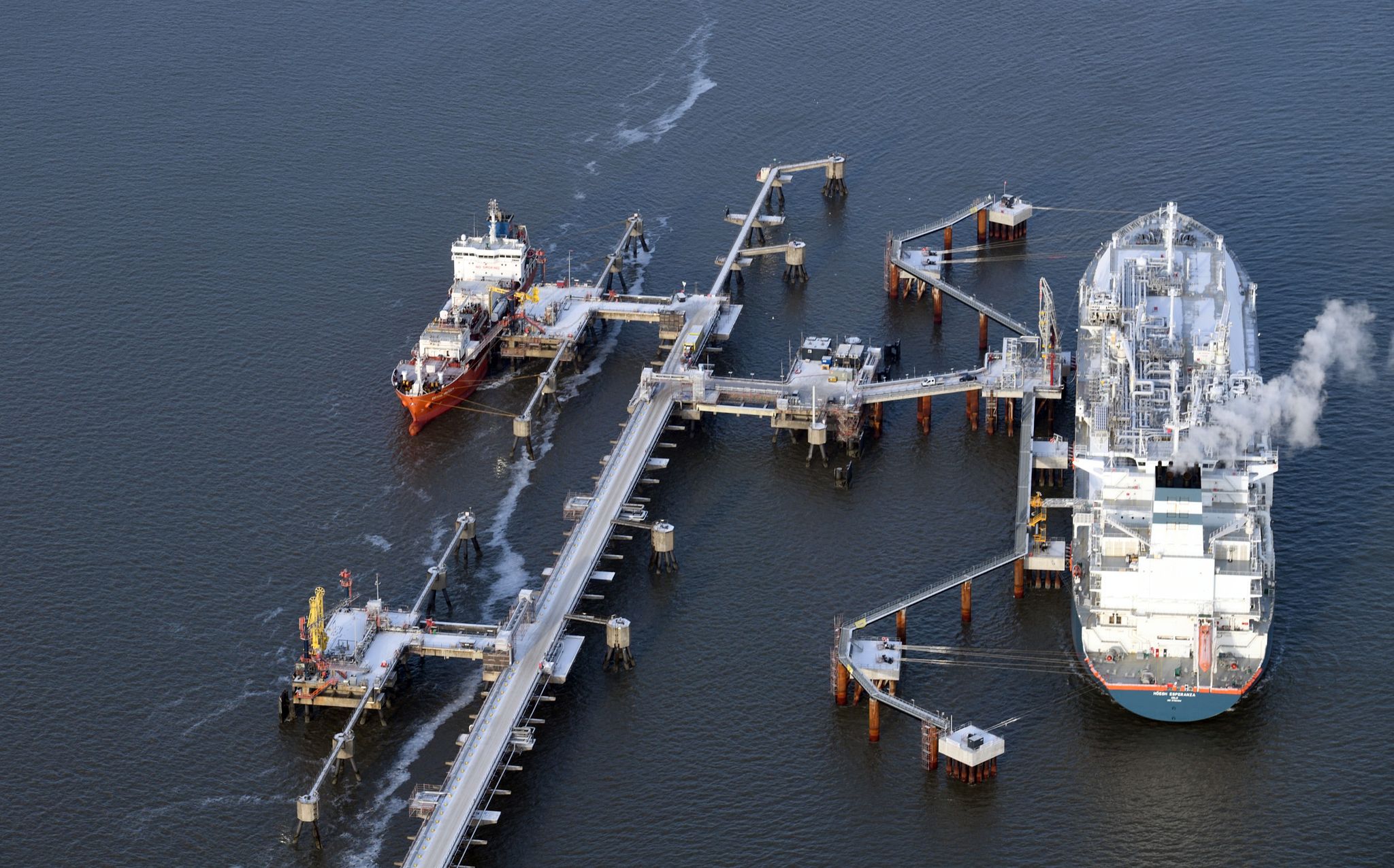 Erster Tanker mit Flüssigerdgas in Wilhelmshaven