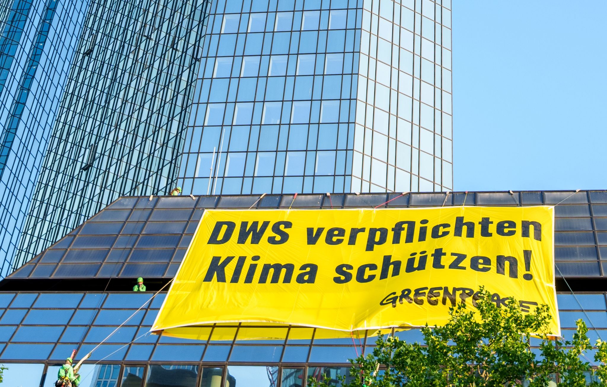 Erneuter Greenpeace-Protest gegen Deutsche-Bank-Tochter DWS